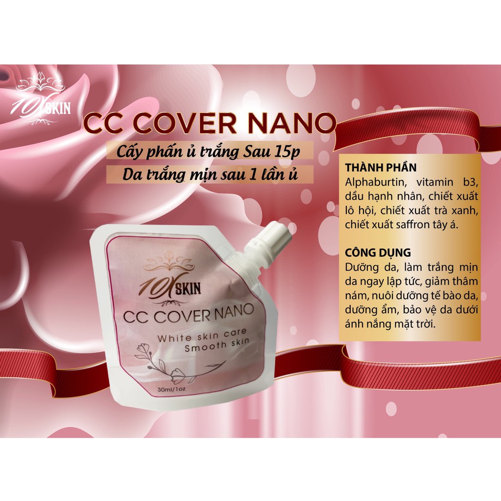 [CHÍNH HÃNG] Ủ Trắng CC COVER NANO 10XSKIN