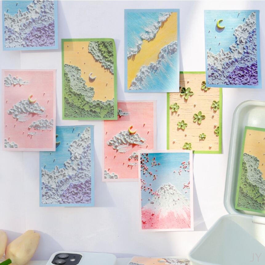[JY] Set 80 Tờ Giấy Ghi Chú Vẽ Tranh Sơn Dầu
