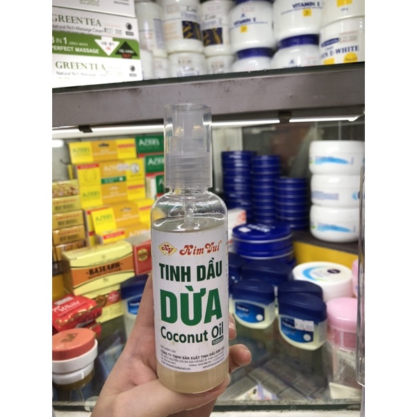 Dầu Dừa Nguyên Chất Ép Lạnh Tinh Khiết Dưỡng Da, Dưỡng Tóc, Dưỡng Môi 100ml