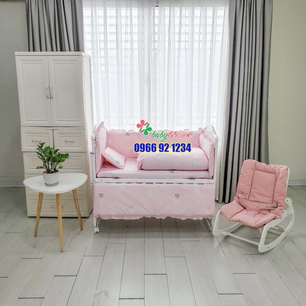 Set quây cũi vải Umoo 9 món cao cấp