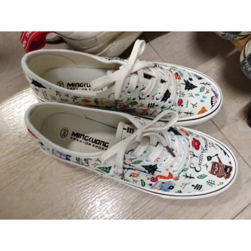 (Sẵn 39,40 Video+ảnh thật) Giày vans in hoạt hình cute | BigBuy360 - bigbuy360.vn