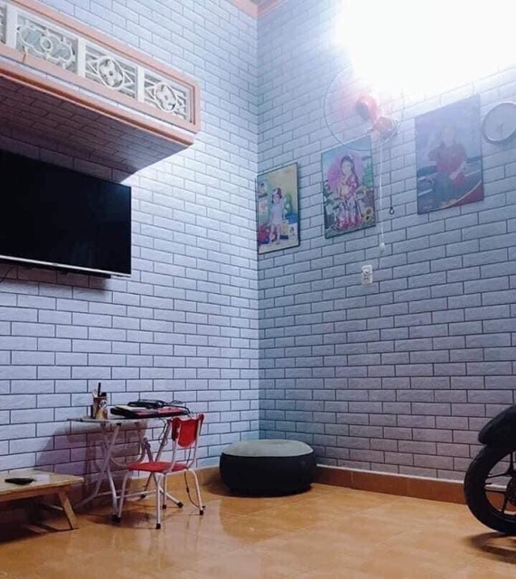 Giấy dán tường gạch 3D❤️FREESHIP❤️giấy dán tường giả gạch trắng dài 10 mét rộng 45cm