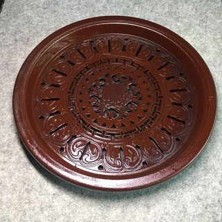 KHAY TRÀ NHỰA TRÒN GIẢ GỖ CAO CẤP