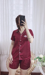 ( Freesize Lụa ) Đồ Bộ Pijama Lụa Nơ Đùi