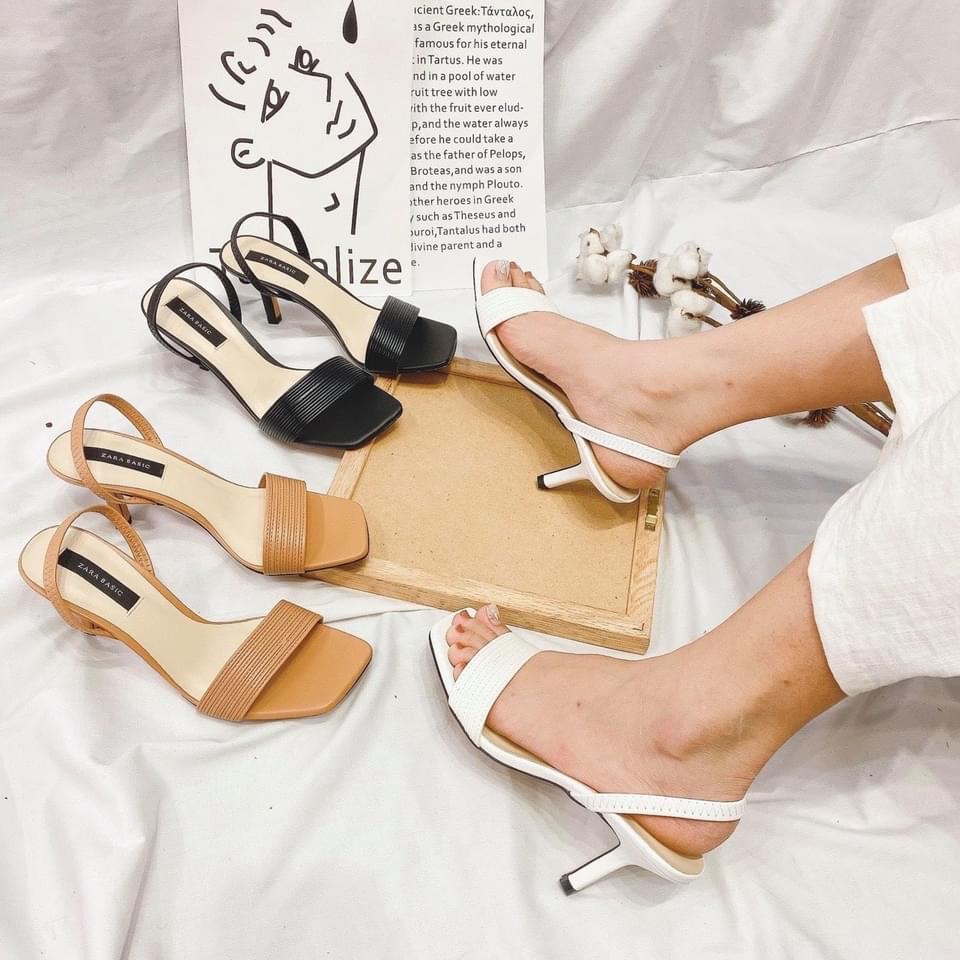 Giày cao gót nữ quai ngang gót nhọn 7cm,Xăng đan nữ GIGISHOP nhiều màu S600