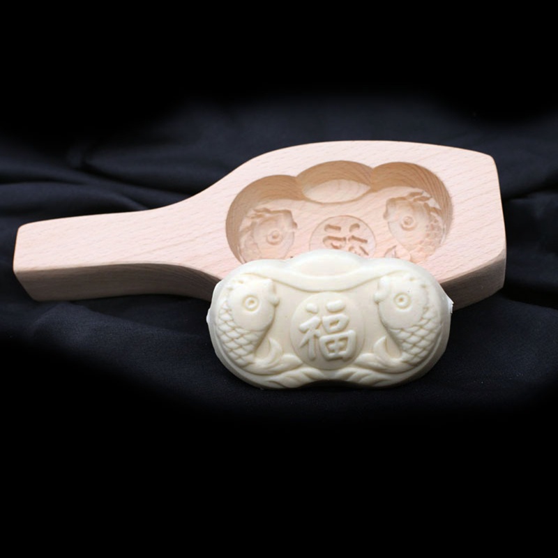 Khuôn Làm Bánh Trung Thu / Bánh Bao In Họa Tiết Độc Đáo Tiện Dụng