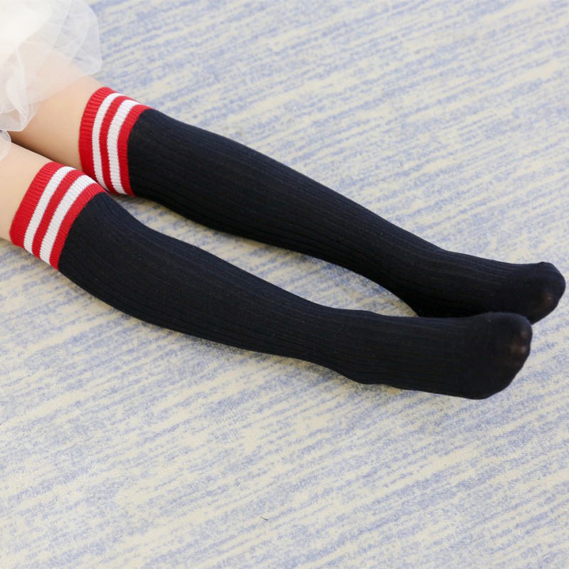Tất thể thao dài bằng cotton mềm 6 màu tùy chọn cho trẻ em 1-3 tuổi