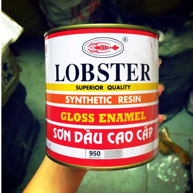 Sơn nhũ dầu cao cấp Lobster màu bạc dùng cho gỗ, kim loại (800ml)