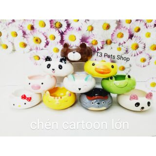 Chén sứ cartoon lớn dành cho hamster/sóc/nhím/ thỏ/ bọ/...