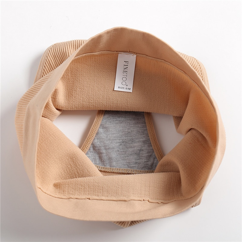 Set 2 quần lót FINETOO lưng cao định hình cơ thể 10 màu trơn tùy chọn gợi cảm cho nữ