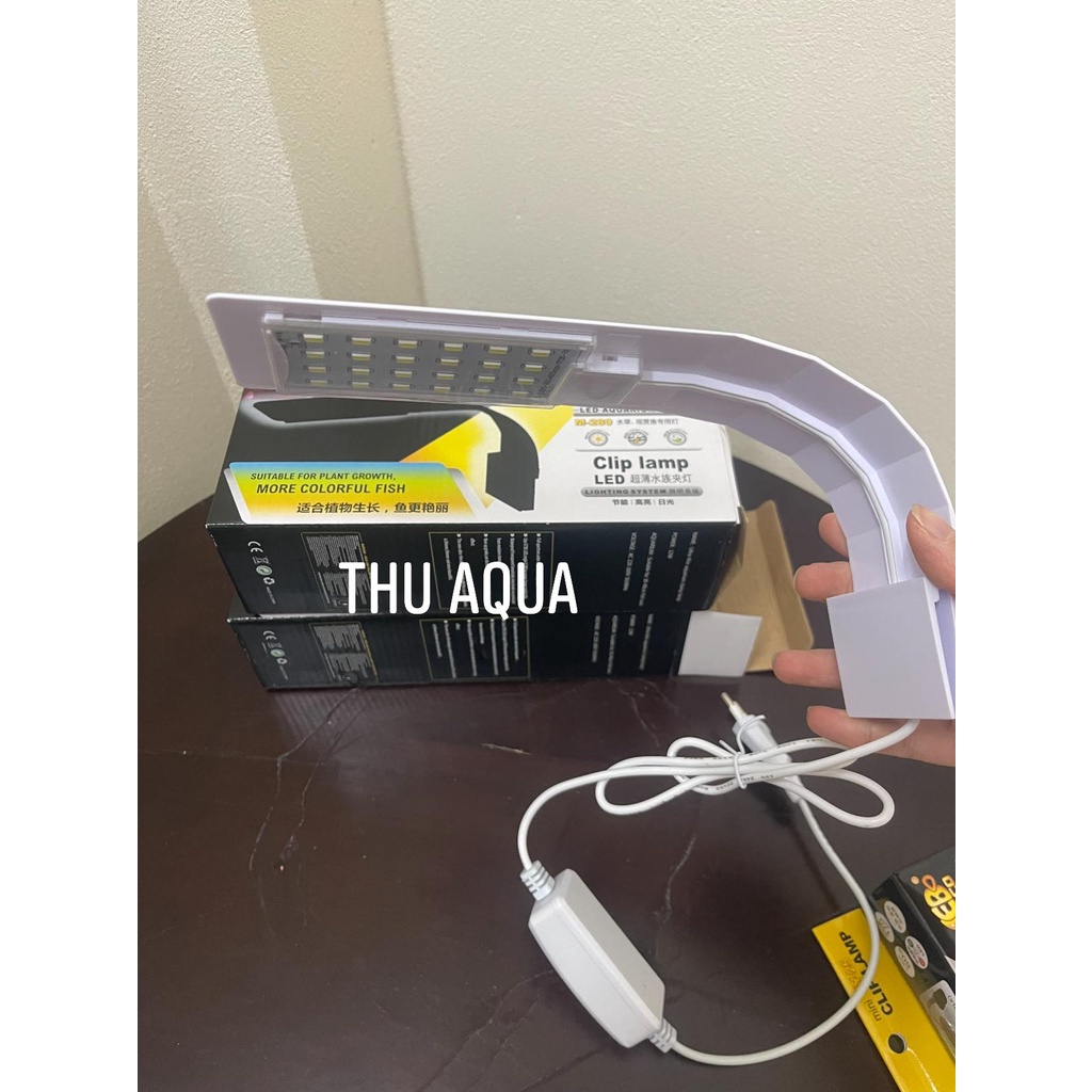Đèn led trắng M280 kẹp thành hồ thủy sinh cỡ vừa nhỏ