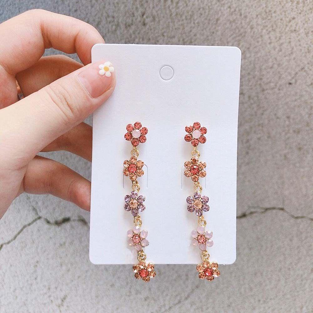 Bông Tai VANES1 Hình Hoa Thanh Lịch Nhiều Màu Sắc Dành Cho Nữ|Bông Tai Dáng Dài Thiết Kế Xinh Xắn Thời Trang