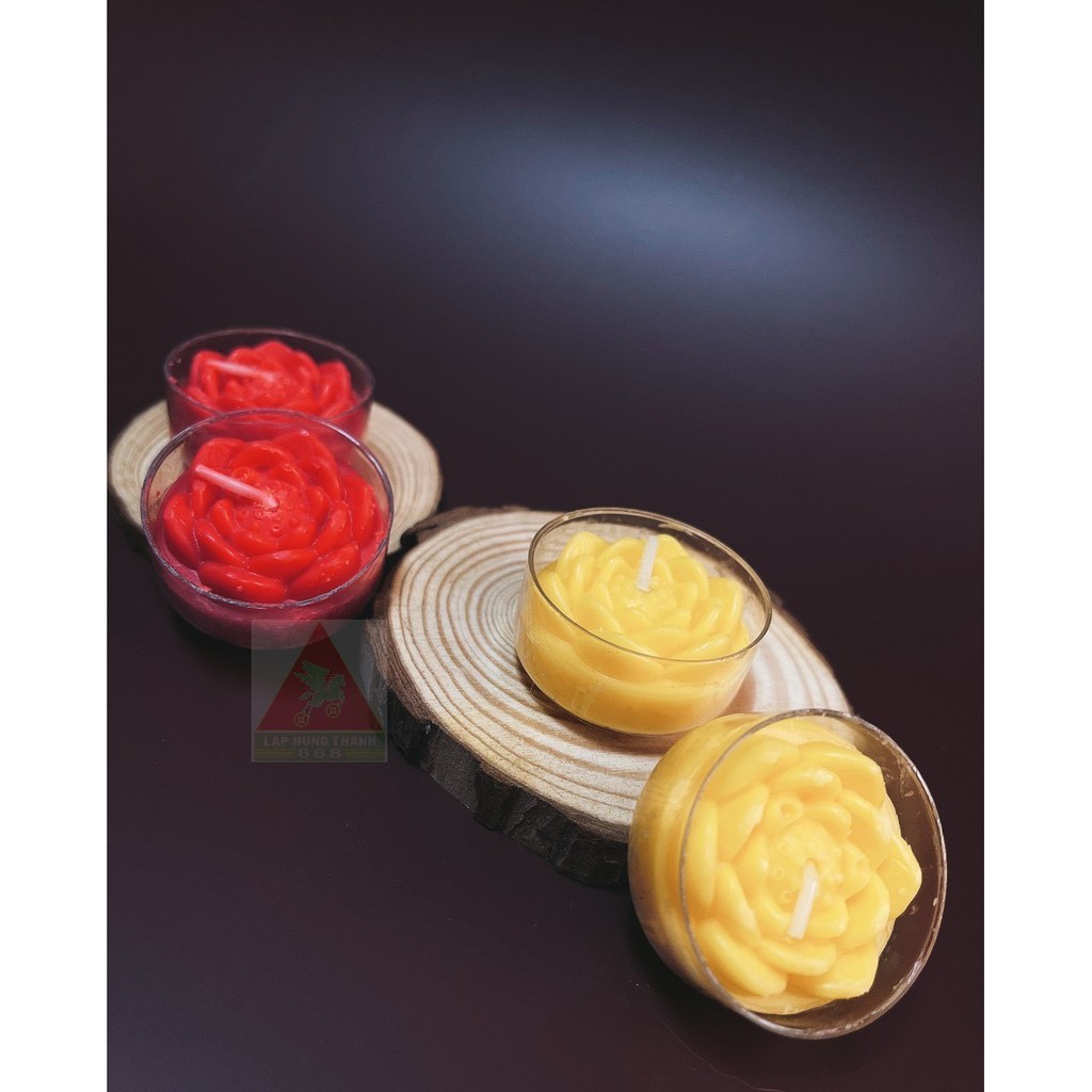 Nến Tealight Sáp Bơ 28 viên Hoa Sen Malaysia