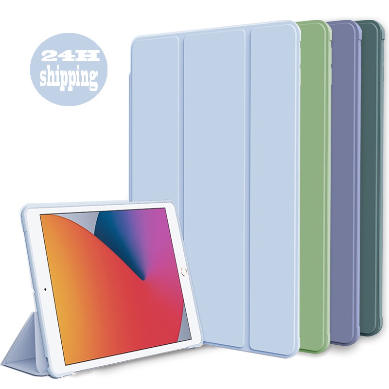Ốp Máy Tính Bảng Silicon Da PU Gấp Ba Khúc Cho Samsung Galaxy Tab S6 Lite 2022 S8 S7 A7 10.4 A8 10.5