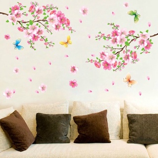 Decal Dán tường mẫu Đào 2 nhánh (1m2*1m5)