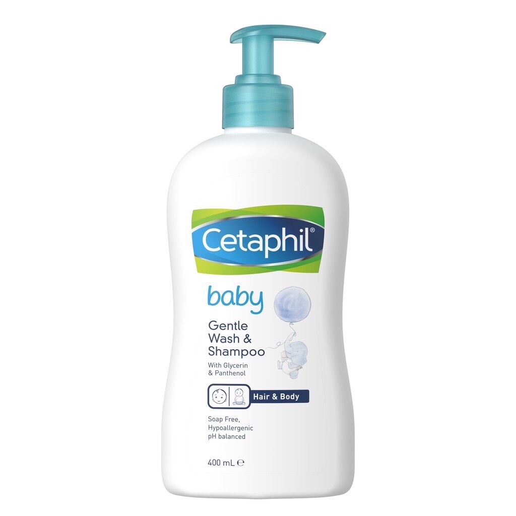 Combo Sữa tắm gội Cetaphil Baby Gentle Wash &amp; Shampoo 400ml và Sữa dưỡng ẩm hằng ngày Cetaphil Baby Lotion 400ml