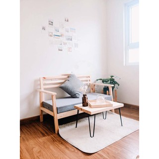 Bộ Bàn, Ghế Phòng Khách Gỗ Tự Nhiên, Combo Ghế Ngồi Sofa, Bàn Trà Tiếp Khách Trang Trí Nhà Cửa+Dễ Lắp, Gỗ Đẹp