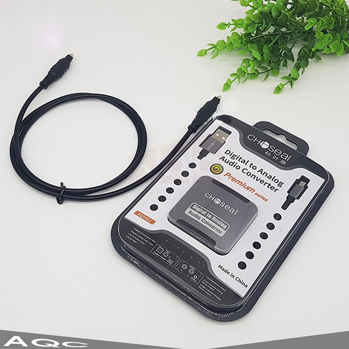 Bộ chuyển đổi âm thanh quang học optical sang AV ra audio Choseal kèm dây quang - BẢO HÀNH 24 THÁNG