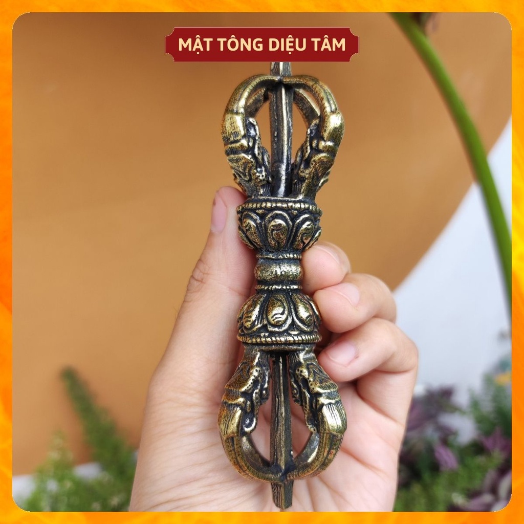 Chày kim cang chuỳ kim cương may mắn pháp khí mật tông phong thuỷ cầu bình an sức khoẻ chùy to 13cm