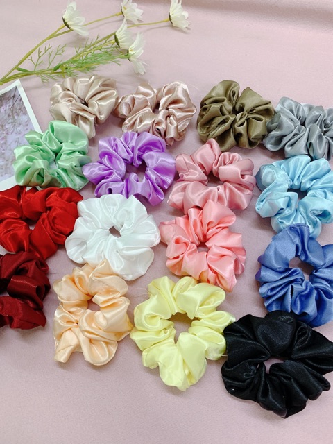 [Mã FAGOGO giảm 12% đơn 99K] Dây cột tóc vải scrunchies dễ thương nhiều màu | BigBuy360 - bigbuy360.vn