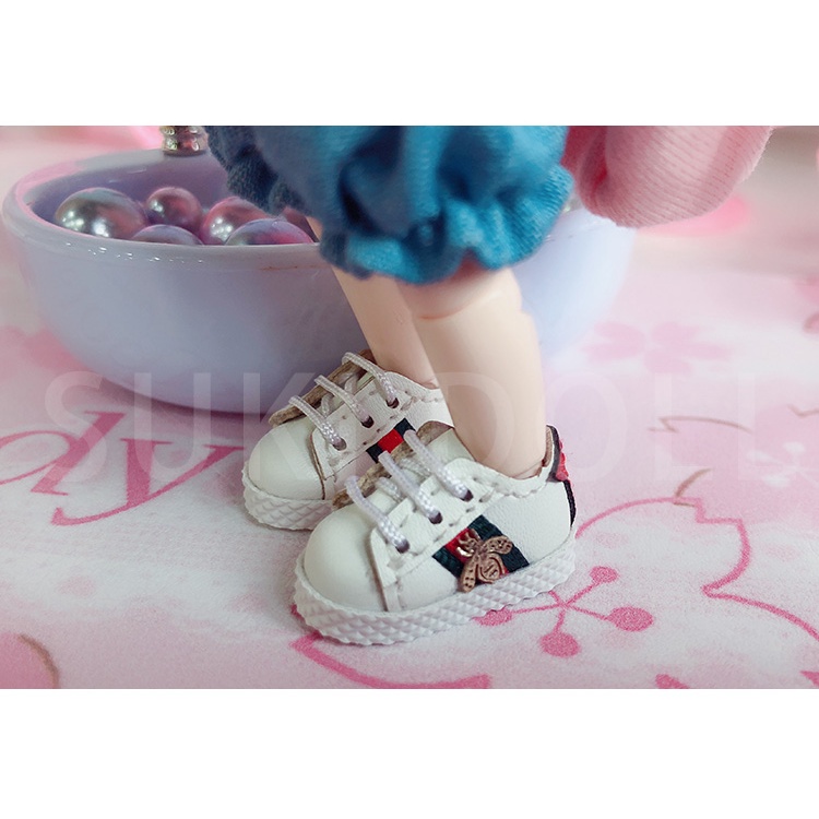 Giày bốt da cho búp bê BJD ob11 GSC 1/12