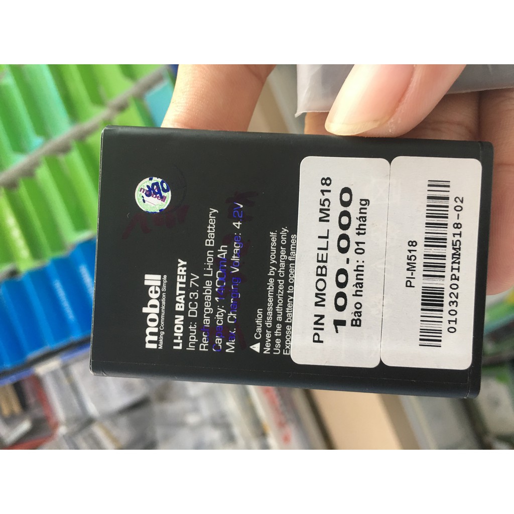 Pin Mobell M389b / M339 / M518 / M318 / Rock 1A Chính Hãng MỚI 100%