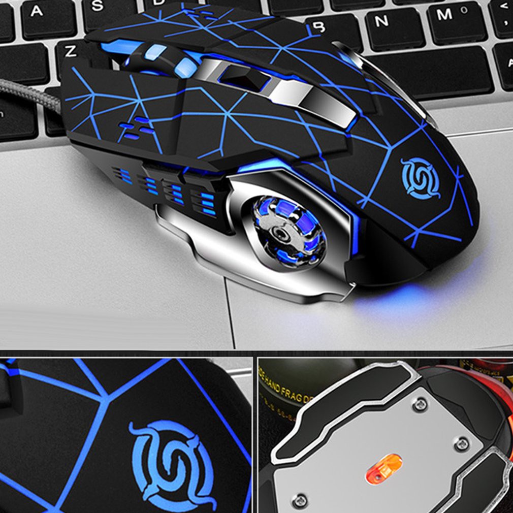 Chuột chơi game máy tính Q7 LED / 7 màu nhấp nháy / siêu nhạy / thích hợp cho PC / laptop