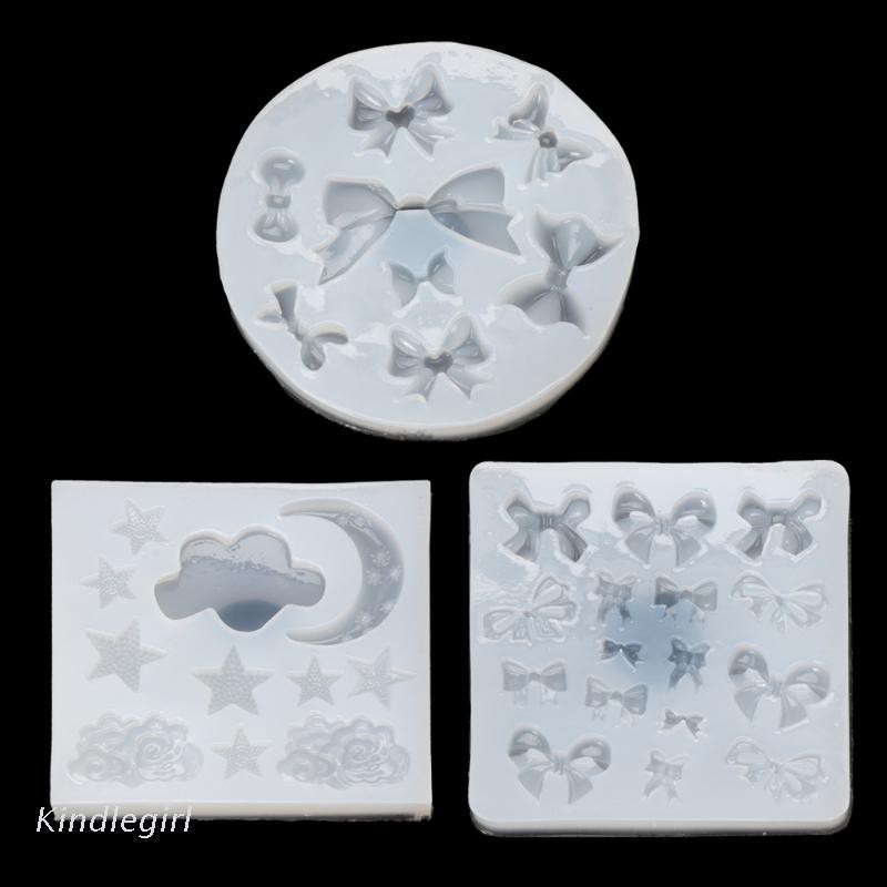 Khuôn Silicone Tạo Hình Đám Mây / Ngôi Sao / Mặt Trăng Làm Trang Sức Thủ Công