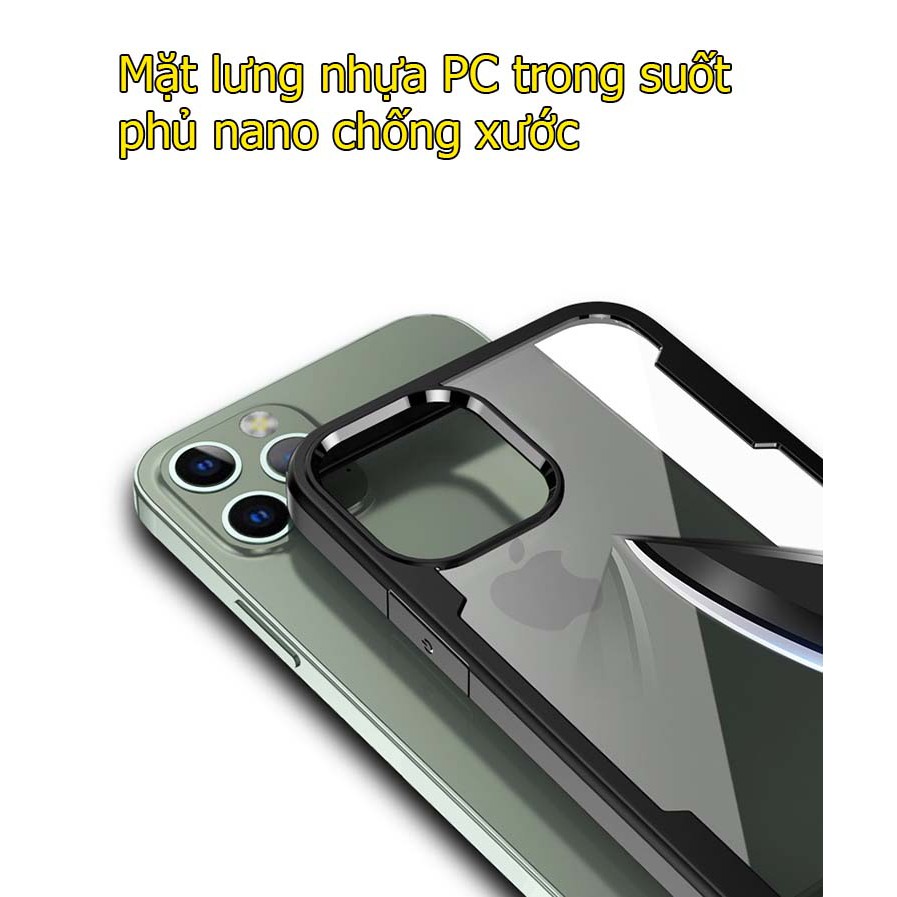 [XẢ HÀNG]ốp lưng iPhone 12 pro max trong suốt chống sốc 360 độ viền mầu