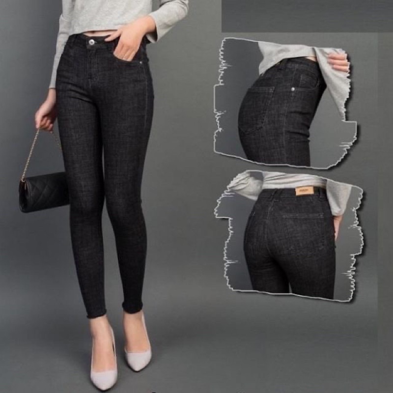 FREESHIP Quần Jeans Body Lưng Cao 3 Màu Trẻ Trung Trơn đơn giản TCShopJeans