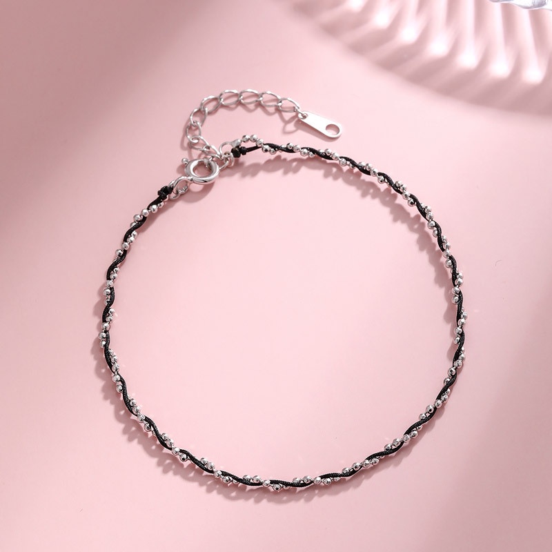 Vòng Tay Dây Bện Màu Đỏ Đen Thời Trang Cho Cặp Đôi