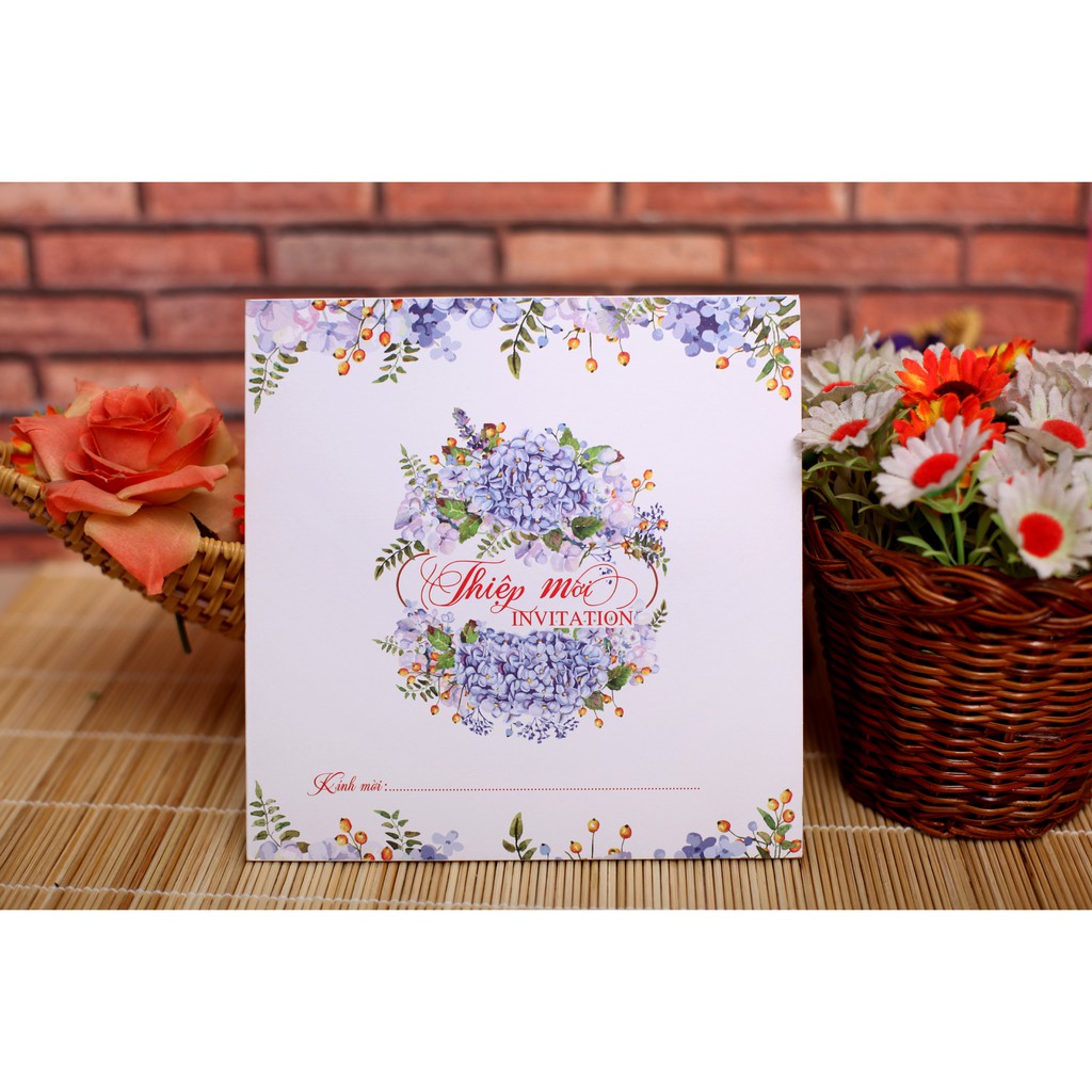 Bộ ruột thiệp cưới hiện đại - thiệp vuông - gập đôi