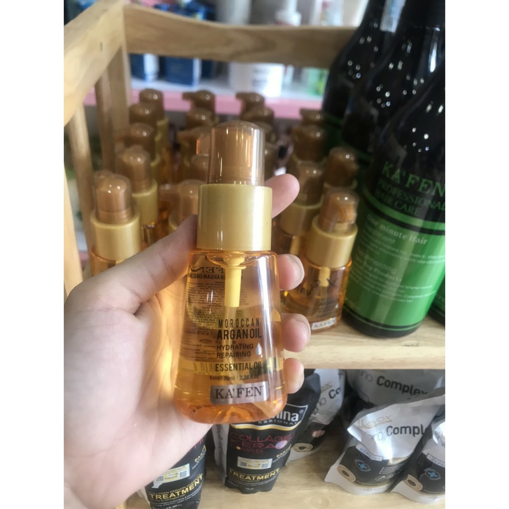 Tinh Dầu Dưỡng Tóc Kafen Moroccan Argan Oil Hydrating Repairing Siêu Mềm Mượt 70ml