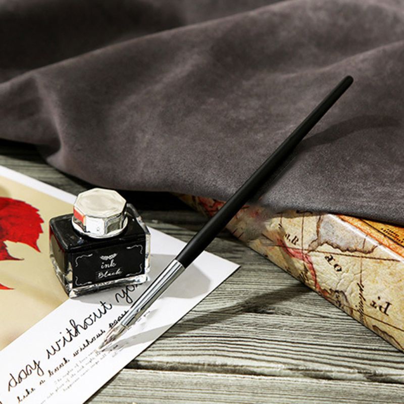 Bộ Bút Thư Pháp Học Tiếng Anh Cổ Điển Với Ngòi Mực Và Mực Cho Văn Phòng Trường Học