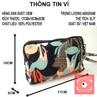 Ví cầm tay hoa văn thời trang Kipling