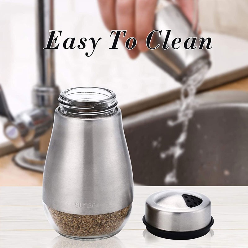 Lọ đựng tiêu - Hộp đựng tiêu nắp nhiều ngăn inox 304 - Kệ, hũ gia vị - Lọ rắc muối, tiêu