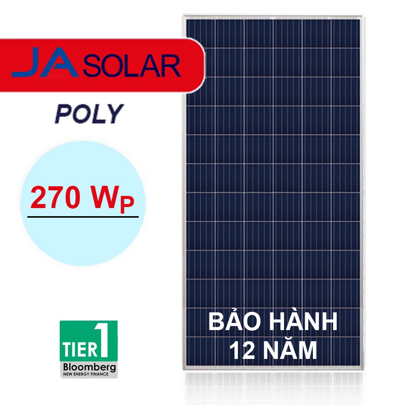 Tấm pin năng lượng mặt trời JA SOLAR - POLY - 270Wp (Loại Tốt)
