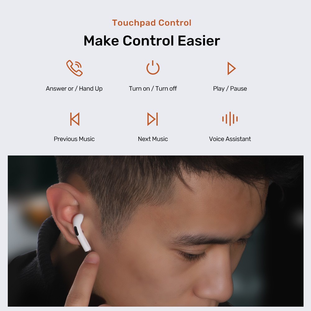 Tai nghe Bluetooth không dây Bpro 5.0 cảm ứng chống ồn tốt âm thanh HIFI chất lượng