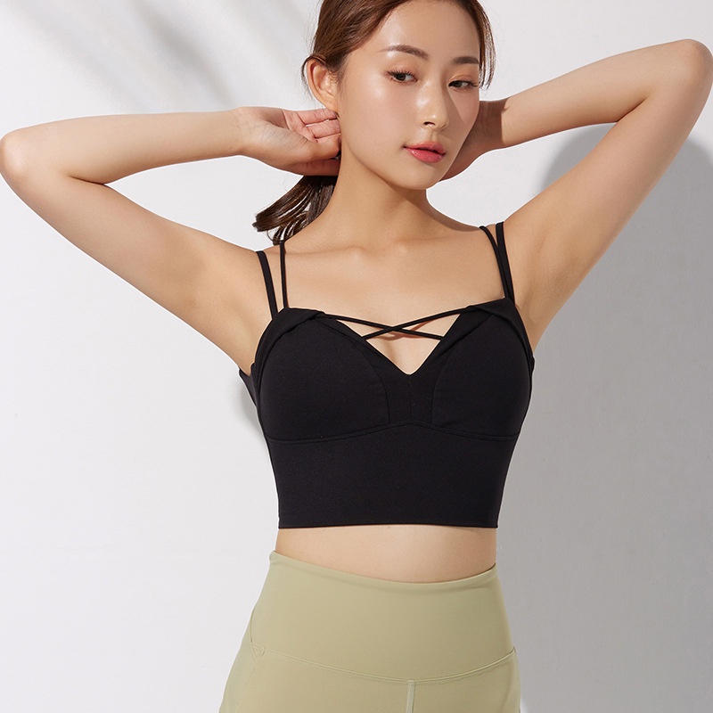 Áo ngực thể thao dây chéo lưng quyến rũ cho nữ