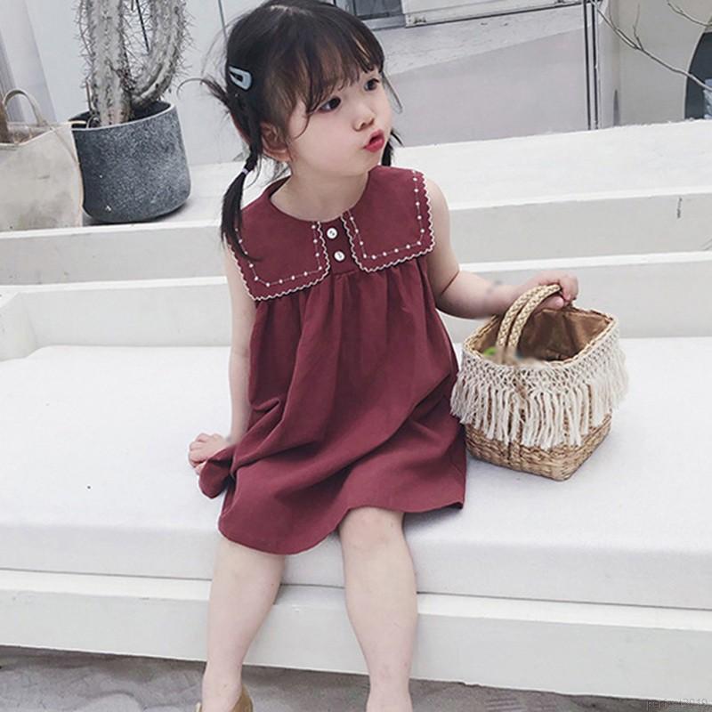 Đầm công chúa phong cách Đại học mùa hè Hàn Quốc dành cho bé gái/ Túi đeo