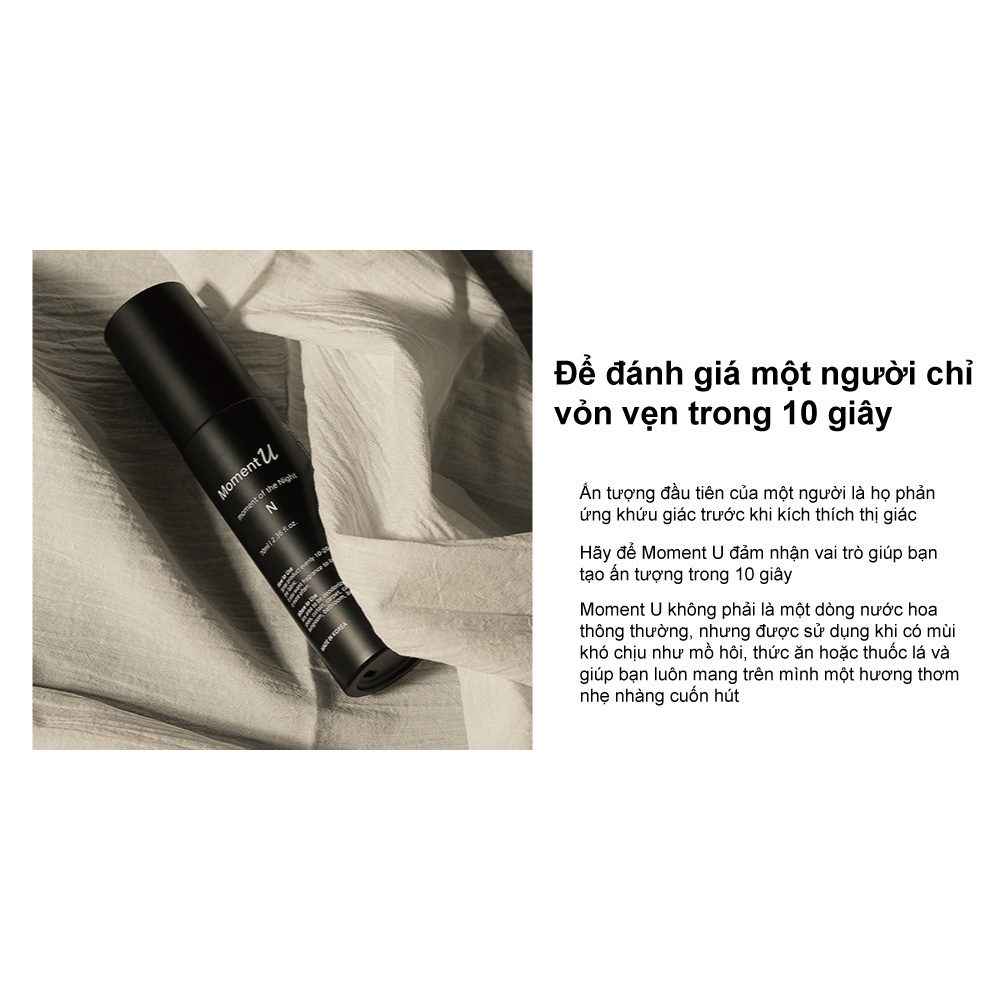 Xịt Thơm Quần Áo Đa Năng Moment U Dành Cho Nam, Hương Moment Of The Night