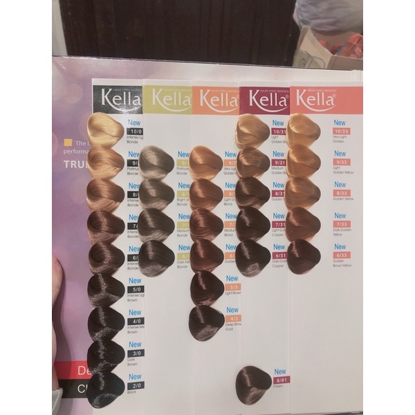 Bảng màu thuốc nhuộm tóc Kela ( 58 Màu )