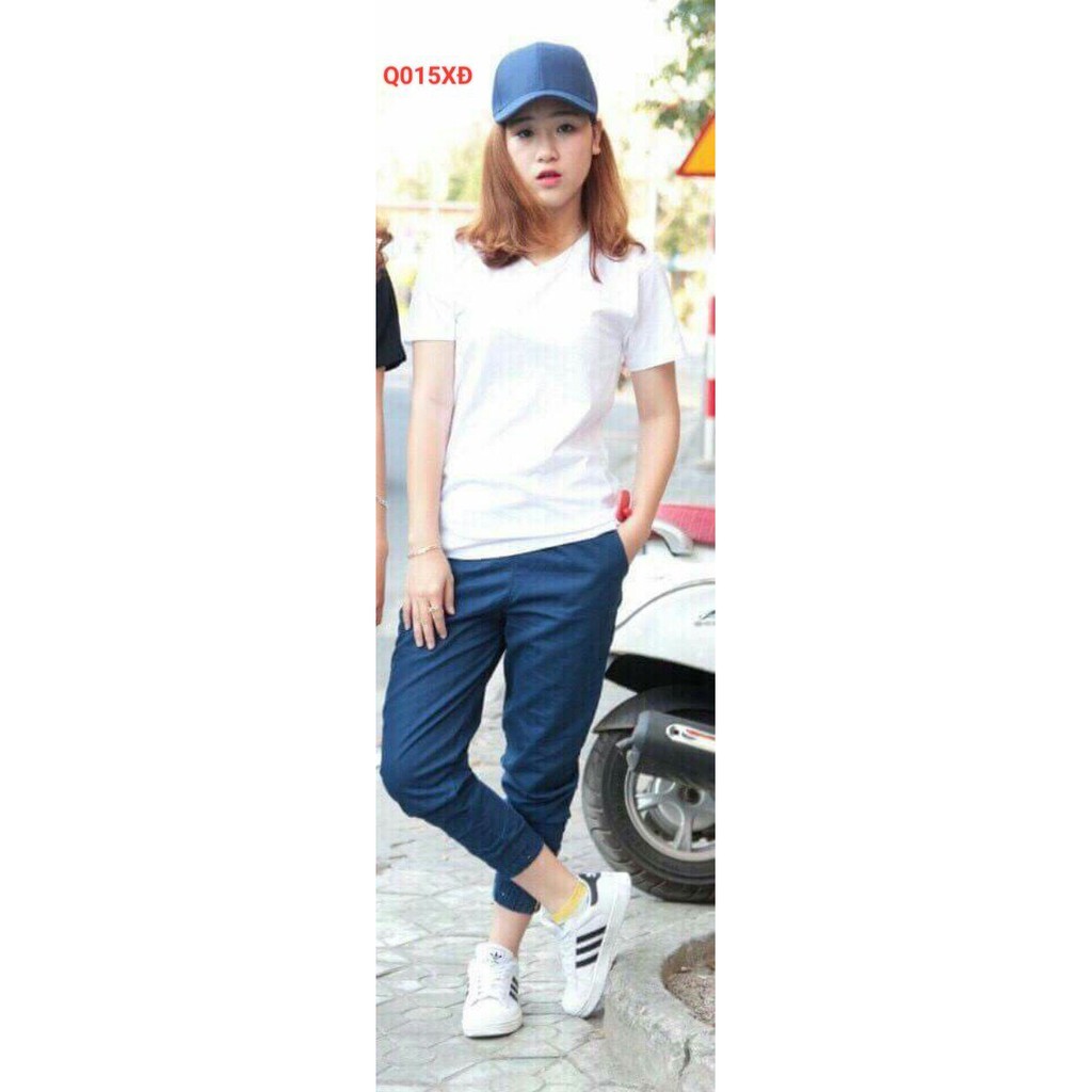 Quần Jogger Kaki Ống Bó Thun Khóa Zip ⚡️ ẢNH CHỤP THẬT ⚡️ Quan tây nam nữ đi học chơi vải mềm thoải mái có túi rộng