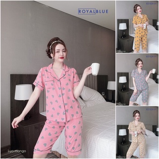 Đồ bộ mặc nhà lửng pijama chất lụa mango mềm mát không nhăn