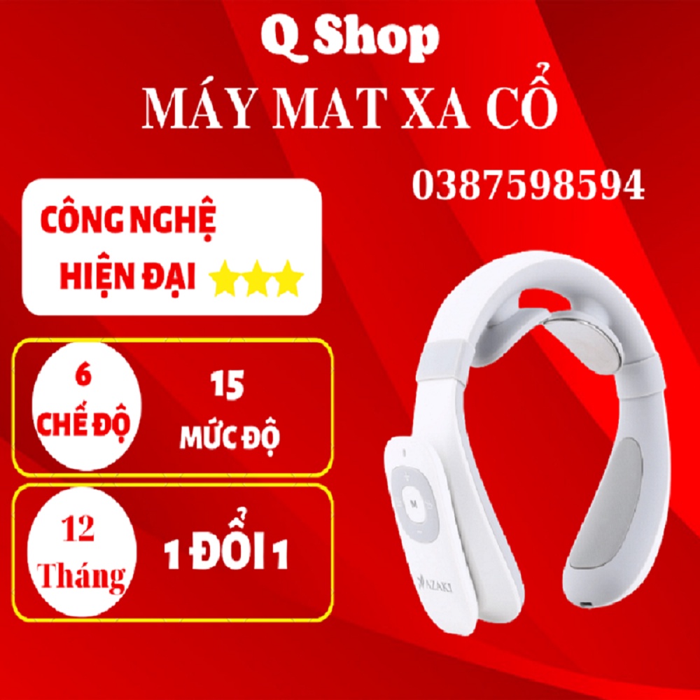 [HÀNG CAO CẤP] Máy massage cổ azaki n109 PLUS [GIẢM ĐAU MỎI CỔ VAI GÁY] massa