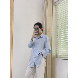 Áo sơ mi cơ bản chất lụa lì không nhăn