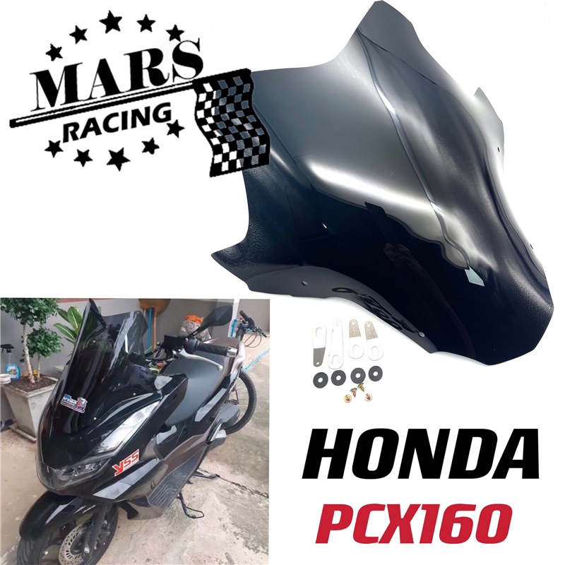 Phụ kiện xe máy Kính chắn gió Kính chắn gió Bộ nhôm làm lệch hướng cho HONDA PCX160 PCX 160 2019 2020 2021 honda pcx160 pcx-160 19-21