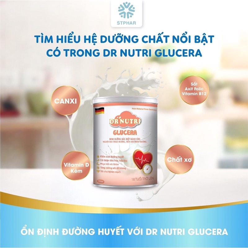 Sữa bột Dr Nutri Glucera (Ổn định đường huyết cho người tiểu đường)