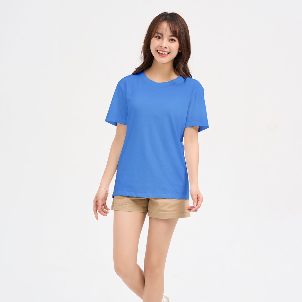 Áo thun trơn nữ YODY nhiều màu, vải cotton USA mát mẻ, có áo đôi TSN5346