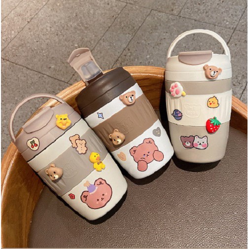 Bình nước cute, bình nước bình giữ nhiệt inox 304 an toàn, đựng nước